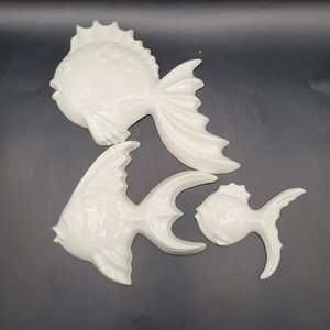 Vintage Artisan Ceramic Fish Wall Hanging Decor